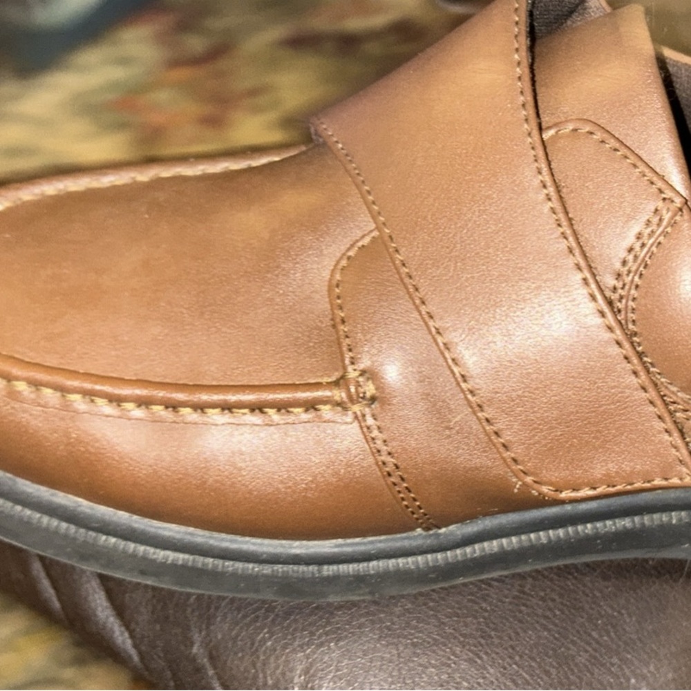 Men’s Dressy Tan Hush Puppies Size 12 memory foam shoes